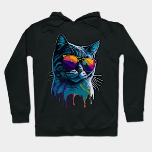 Maine cat with Sunglasses Hoodie